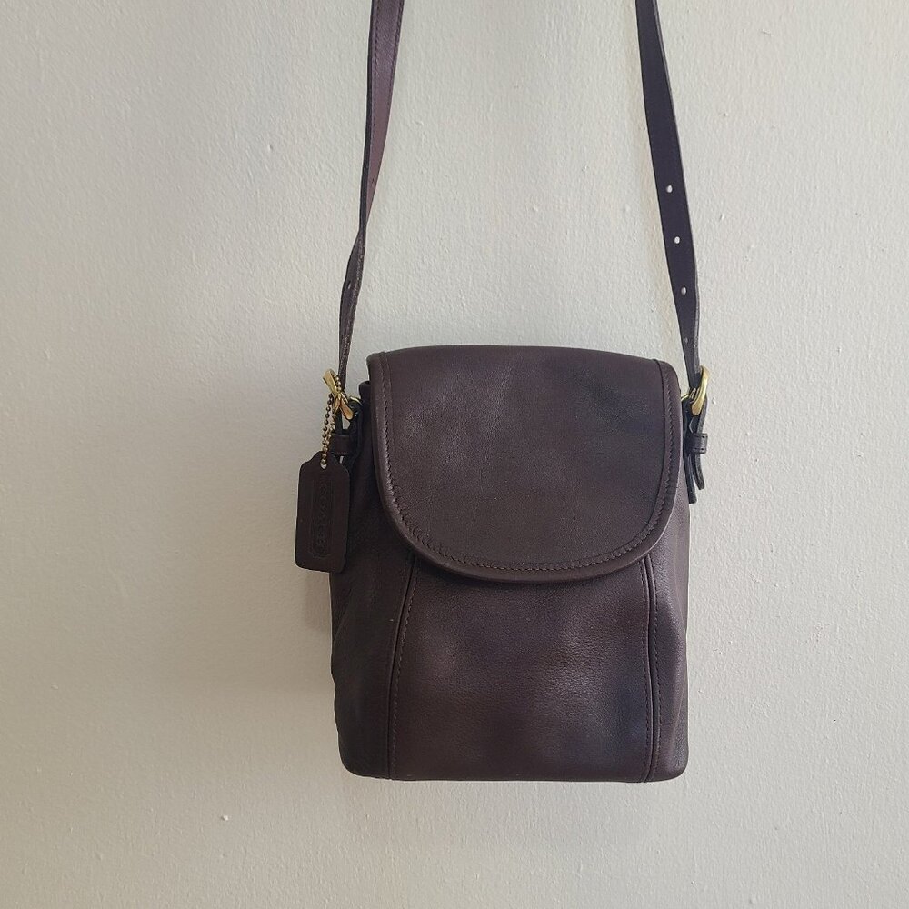 Coach Rich Brown Leather Shoulder Bag